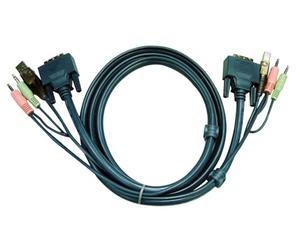 Aten 2L-7D03U KVM-Kabel DVI USB Audio 3m
