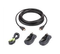 Aten 2L-7D03UHX4 cavo per tastiera, video e mouse 3 m Nero