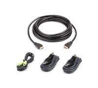 Aten 2L-7D03UHX4 cavo per tastiera, video e mouse 3 m Nero