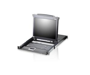 ATEN 8-Port PS/2-USB VGA 17" LCD KVM Switch with Daisy-Chain Port and USB Peripheral Support