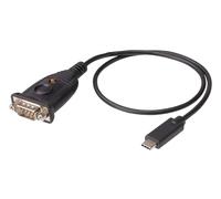 ATEN Cavo adattatore da USB-C a RS-232 UC232C - Connettività USB tipo C maschio per computer portatili e PC senza porta seriale COM, DB-9 per Windows, Mac e Linux, nero
