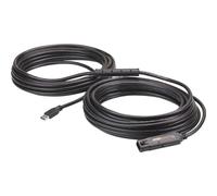 ATEN Cavo di prolunga USB 3.2 Gen1 da 15 m, cavo USB per trasferimento dati per computer - prima estremità: 1 x USB tipo A maschio - seconda estremità: 1 x USB tipo A femmina - 5 Gbit/s - cavo di prolunga - nero - 1 confezione