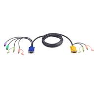 ATEN Cavo KVM PS/2 con SPHD 3 in 1 e Audio – 5 m - 5 m - PS/2 - PS/2 - VGA - Nero - HDB-15 - 2 x 3.5mm - 2 x PS/2