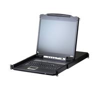 ATEN CL5708IM console a rack 43,2 cm (17 ) 1280 x 1024 Pixel Metallo, Plastica Nero 1U - Nouvo