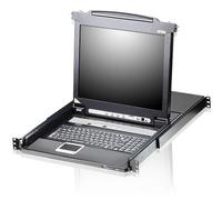 Aten CL5708N-ATA-GG 8-Port PS/2-USB VGA 19" LCD Switch KVM with Daisy-Chain Port USB Peripheral Support and con tastiera tedesca