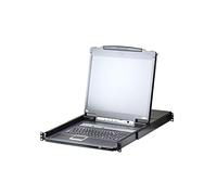 Aten CL5716iN LCD KVM Switch over IP, "USB-PS/2,VGA", 16 porte in tedesco, nero