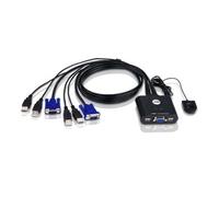 ATEN CS22U-AT switch per keyboard-video-mouse (kvm) Nero