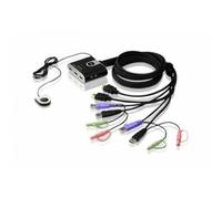 ATEN Switch KVM cavo USB HDMI/audio a 2 porte con selettore porta remota