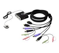 ATEN Switch KVM cavo USB HDMI/audio a 2 porte con selettore porta remota