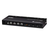 ATEN CS784H - Switch KVM HDMI a 4 porte USB - 4K UHD 60Hz, supporto audio, condivisione periferica Hub USB 2.0, selettore porta remota, controllo 4 computer HDMI con una tastiera, mouse, monitor