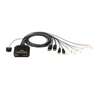 ATEN - IDATA CS-22DP - Switch KVM per doppio schermo DisplayPort (ThunderBolt) 2 USB