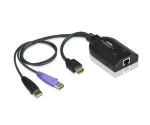 ATEN KA7168 cavo per tastiera, video e mouse Nero (HDMI USB Virtual Media - KVM Adapter Cable with - Smart Card Reader [CPU Mod NEW