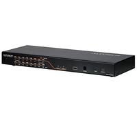 Aten KH2516A - Switch KVM a 2 console 16 porte Cat 5 ad alta densità, colore: Nero