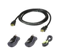 Aten 2L-7D02UHX4 cavo per tastiera, video e mouse 1,8 m Nero