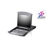 ATEN KL1508AiN Console KVM Con Switch KVM 8 Porte PS/2 USB Nero SXGA