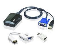 ATEN KVM - Adattatore per console KVM per computer portatile, 1920 x 1200 @60 Hz, bidirezionale, accesso istantaneo a livello di BIOS, plug-and-play per data center, server, computer, chioschi,