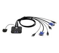 ATEN Switch KVM USB VGA cablato 2-porte con selettore porta remota
