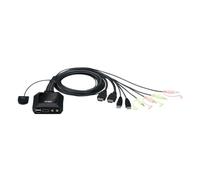 ATEN Switch KVM cablato USB 4K HDMI a 2 porte con selettore porta remota (CS22H-