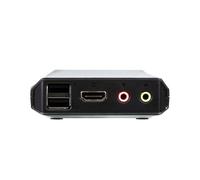 ATEN Switch KVM cablato USB 4K HDMI a 2 porte con selettore porta remota