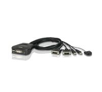 ATEN Switch KVM cavo USB DVI a 2 porte con selettore porta remota (2 PORT DVI CA