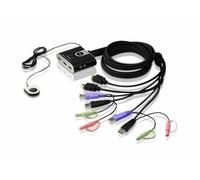 ATEN Switch KVM cavo USB HDMI/audio a 2 porte con selettore porta remota (CS692 2-Port Cable KVM Switch - USB, HDMI and Audio w