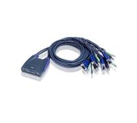 ATEN Switch KVM USB VGA/Audio cablato 4-porte [0,9 m, 1,2 m] (ATEN Petite CS64US