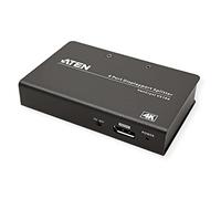 Splitter True 4K DisplayPort a 4 porte - DisplayPort - 4x DisplayPort - 4096 x 2160 Pixel - Nero - Metallo - 4K Ultra HD
