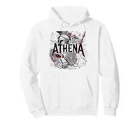Atena Antica Dea Guerriera Greca Sparta Owl Felpa con Cappuccio