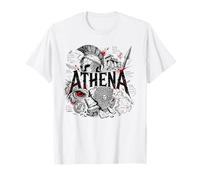 Atena Antica Dea Guerriera Greca Sparta Owl Maglietta