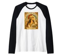 Atena Dea della Saggezza e della Guerra Mitologia Greca Arte Maglia con Maniche Raglan