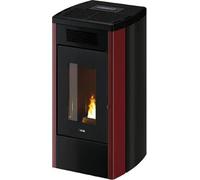 ATENA Plus 12 T2 - Stufa a Pellet, 12 kW, Ventilata, colore Bordeaux