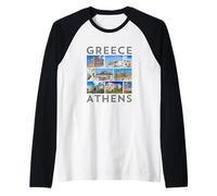 Atene Grecia - Grecia Souvenir - Atene Maglia con Maniche Raglan