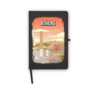 Atene, Grecia, taccuino da viaggio storico, pagine bianche, copertina in ecopelle, agenda, diario, quaderno di lavoro