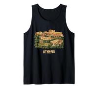 Atene Grecia Viaggio Souvenir Città Landmark Gift Canotta