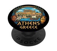 Atene Grecia Viaggio Souvenir Città Regalo PopSockets PopGrip Adesivo