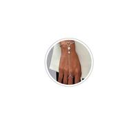 Atentuyi Amore Cuore Mano Catena Perla Dito Anello Bracciale D'argento Dito Catena Retro Schiavo Bracciali Bohemien Gioielli Per Donne E Ragazze