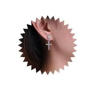 Atentuyi Boho Argento Croce Orecchini Strass Croce Dangle Orecchini Piccola Croce Goccia Orecchini Piccoli Cz Croce Perno Orecchini Religiosi Crocifisso Orecchini Per Le Donne E Le Ragazze