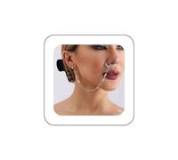 Atentuyi Boho Cristallo Anello al Naso Catena all'Orecchio Argento Ciondola Il Naso Cerchio Setto Polsino del Naso Nessun Piercing Punk CZ Goccia Mini Orecchini a Sfera per Donne e Ragazze