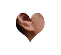 Atentuyi Boho Matrimonio Mini Perla Orecchini Perno Argento Piccoli Orecchini Perla Rotonda Piccola Perla Bianca Orecchini Semplici Gioielli Per Le Donne E Le Ragazze (3 Mm)