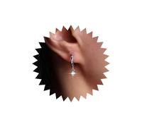 Atentuyi Boho Mini Cz Cristallo Stella Del Nord Orecchini Argento Strass Piccoli Orecchini Croce Minuscoli Cz Starburst Orecchini Gioielli Per Le Donne E Le Ragazze