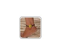 Atentuyi Cavigliera in stile bohémien, con margherita, in pelle nera, elasticizzata, intrecciata, con girasole, estate, spiaggia, delicata, graziosa, floreale, per vacanze, semplice, minimalista