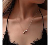 Atentuyi Iniziale Z Lettera Ciondolo Collana Amore Cuore Collane Dainty Lettera Capitale Oro Catena Choker Personalizzato Nome Collana Gioielli Per Le Donne E Le Ragazze