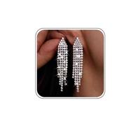 Atentuyi Matrimonio Strass Orecchini Oro Cristallo Catena Orecchini Scintillante Orecchini Lunghi Goccia Orecchini Nappa Cz Gioielli Per Le Donne E Le Ragazze
