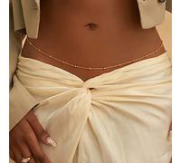 Atentuyi Oro Perline Pancia Vita Catena Sexy Bikini Spiaggia Imbracatura Perline Corpo Catena Gioielli Bohemien Per Le Donne E Le Ragazze