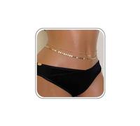 Atentuyi Paillettes Oro Stratificato Pancia Vita Catena Set Sexy Bikini Spiaggia Imbracatura Perline Corpo Catena Bohemien Gioielli Per Donne E Ragazze 2 Pezzi