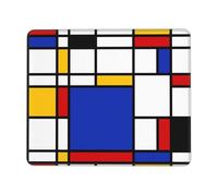 Ater Piet Mondrian Tappetino per Mouse Bordi Cuciti Mousepad Antiscivolo Mouse Pad per Computer Ufficio Gaming 25X30Cm
