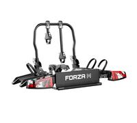 Atera 022800 - Portabici posteriore Forza M, supporto frizione per auto, pieghevole, con luci posteriori, per 2 biciclette o bici elettriche pesanti, colore: Nero