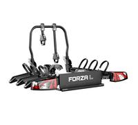 Atera 022801 - Portabici posteriore Forza L, con luci posteriori, pieghevole, per 3 biciclette o bici elettriche pesanti, colore: Nero