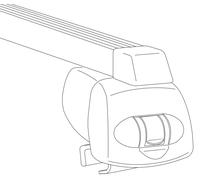 Atera 043137 Portabici da tetto per auto Signo ASR, Portabici per auto con barre da tetto aperte, acciaio 137 cm
