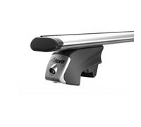 Atera 048510 Portapacchi per auto Signo RTD, Profilo aerodinamico argento, per auto con barre portatutto, acciaio 110 cm
